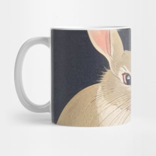 Flowers with Grey Mini Lop Bunny Rabbit Mom Mug